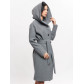 Пальто демисезонное серого цвета 42116Sr