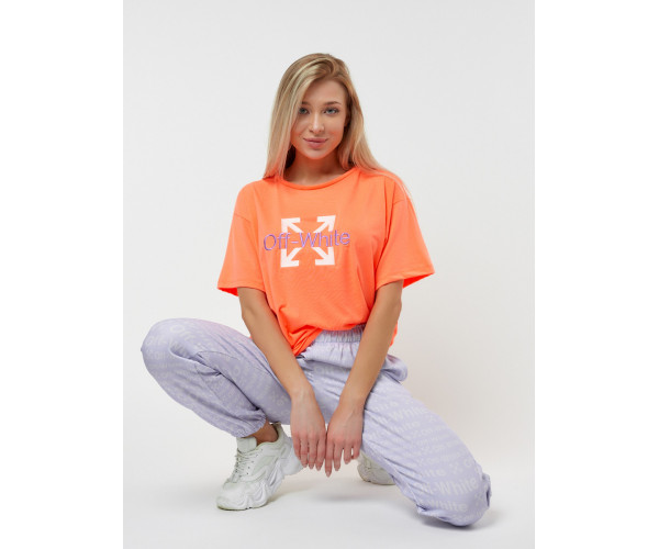 Джоггеры с футболкой персикового цвета 222065P