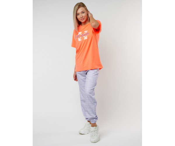 Джоггеры с футболкой персикового цвета 222065P