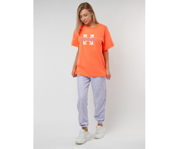 Джоггеры с футболкой персикового цвета 222065P