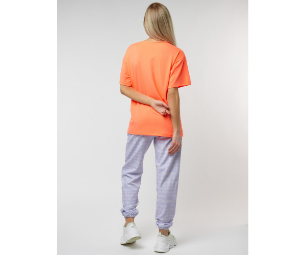 Джоггеры с футболкой персикового цвета 222065P