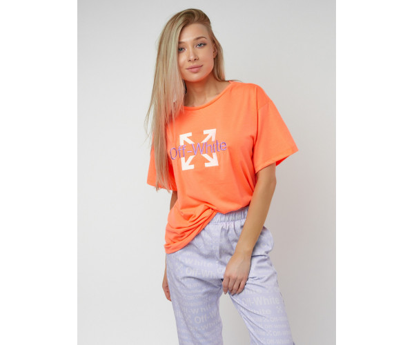 Джоггеры с футболкой персикового цвета 222065P