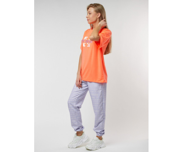 Джоггеры с футболкой персикового цвета 222065P