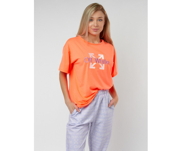 Джоггеры с футболкой персикового цвета 222065P