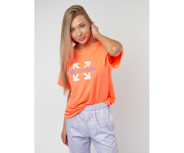 Джоггеры с футболкой персикового цвета 222065P