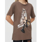 Женская туника с принтом коричневого цвета 4296K