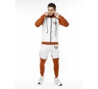 Спортивный костюм трикотажный коричневого цвета 9150K