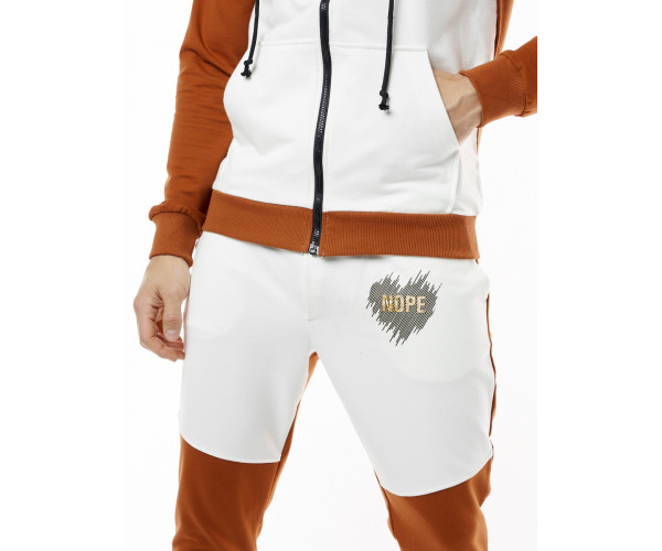 Спортивный костюм трикотажный коричневого цвета 9150K