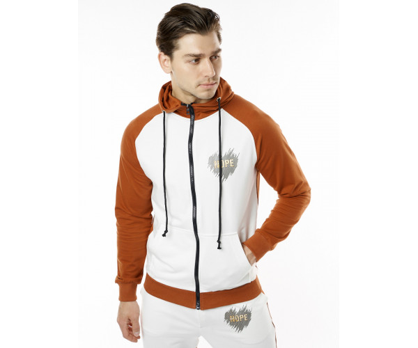 Спортивный костюм трикотажный коричневого цвета 9150K