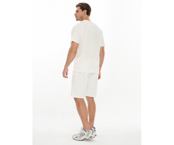 Костюм шорты и футболка белого цвета 9187Bl