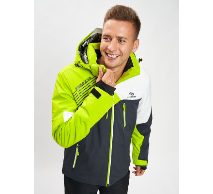 Горнолыжная куртка мужская зеленого цвета 77019Z