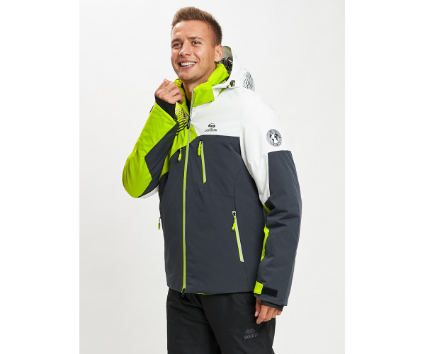 Горнолыжная куртка мужская зеленого цвета 77019Z