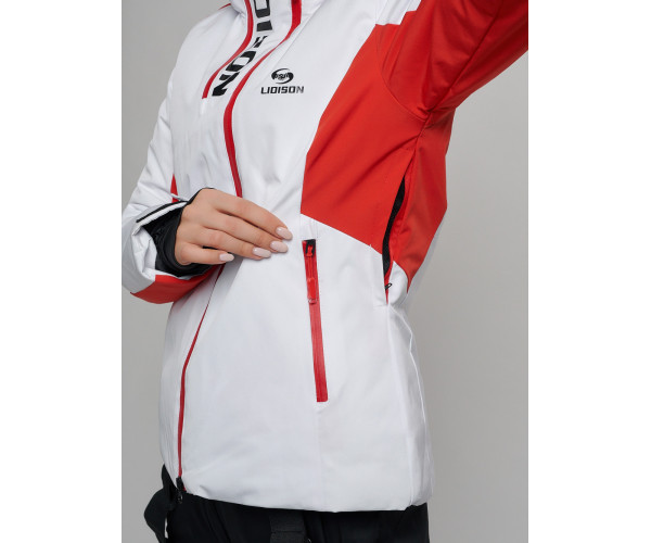 Горнолыжная куртка женская белого цвета 77033Bl