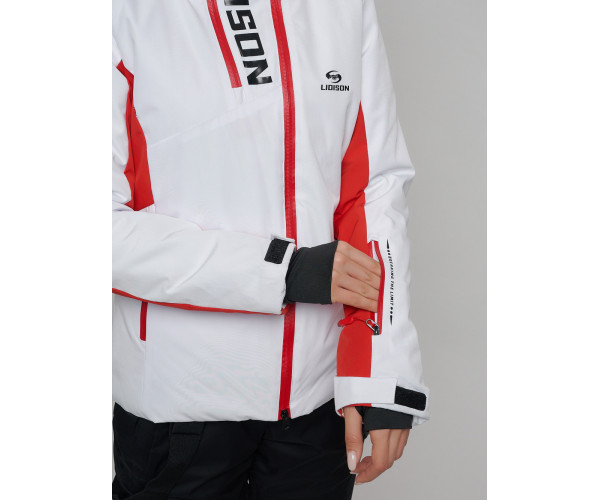 Горнолыжная куртка женская белого цвета 77033Bl