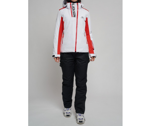 Горнолыжная куртка женская белого цвета 77033Bl