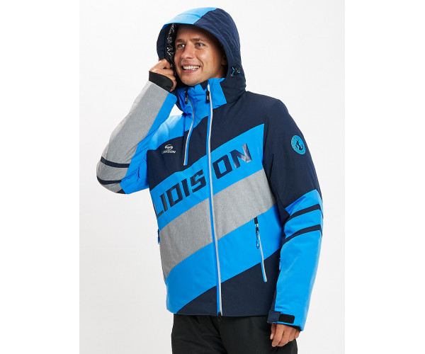 Горнолыжная куртка мужская синего цвета 77022S