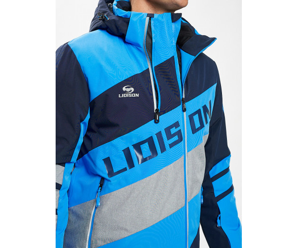 Горнолыжная куртка мужская синего цвета 77022S