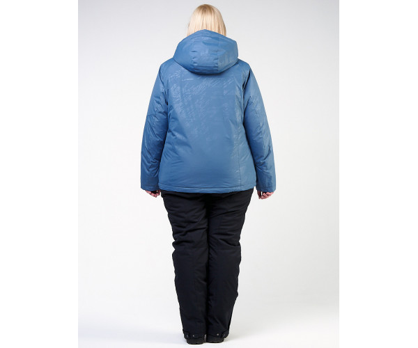 Женский зимний костюм горнолыжный большого размера голубого цвета 021982Gl