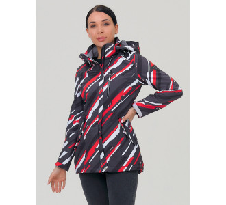 Женская осенняя весенняя парка softshell красного цвета 1923-1Kr