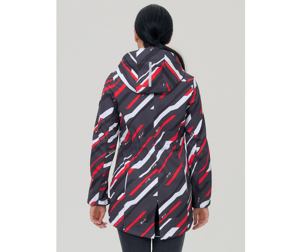 Женская осенняя весенняя парка softshell красного цвета 1923-1Kr