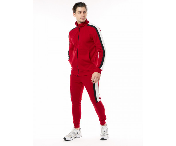 Спортивный костюм трикотажный красного цвета 9157Kr
