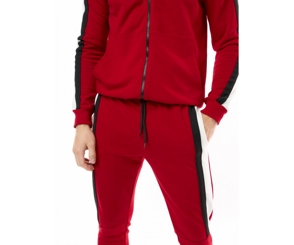 Спортивный костюм трикотажный красного цвета 9157Kr