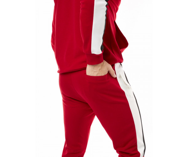 Спортивный костюм трикотажный красного цвета 9157Kr