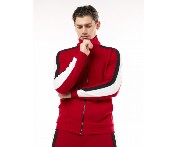 Спортивный костюм трикотажный красного цвета 9157Kr