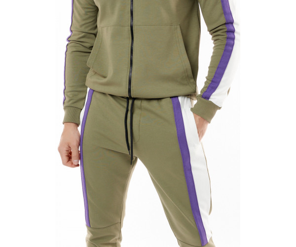 Спортивный костюм трикотажный хаки цвета 9157Kh