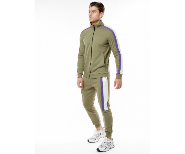 Спортивный костюм трикотажный хаки цвета 9157Kh