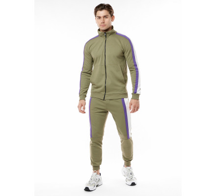 Спортивный костюм трикотажный хаки цвета 9157Kh