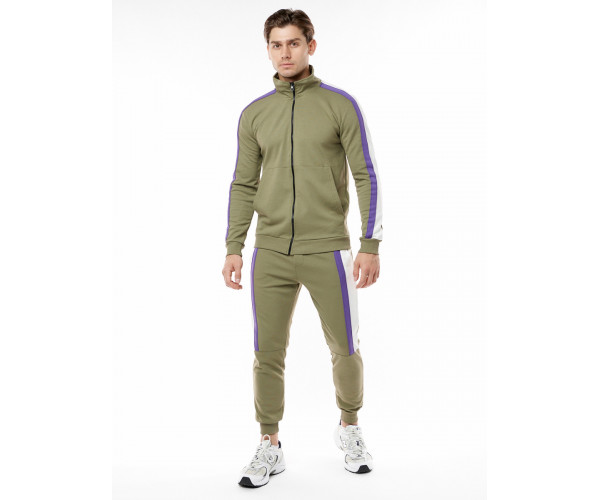 Спортивный костюм трикотажный хаки цвета 9157Kh