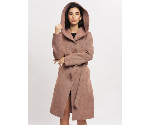 Пальто демисезонное коричневого цвета 42116K