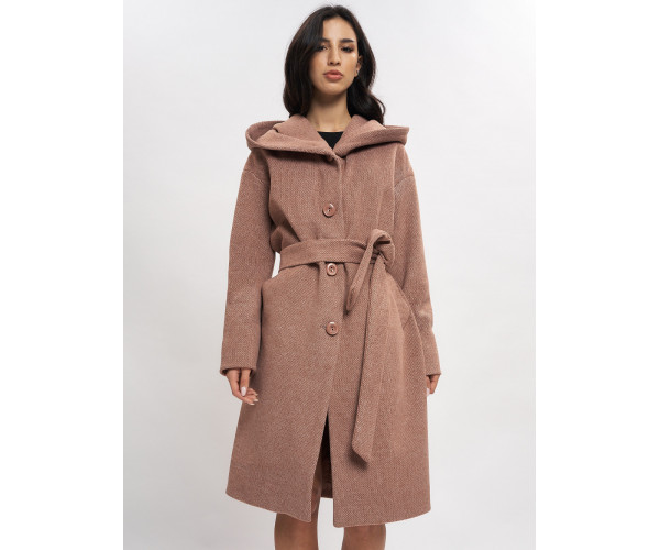 Пальто демисезонное коричневого цвета 42116K