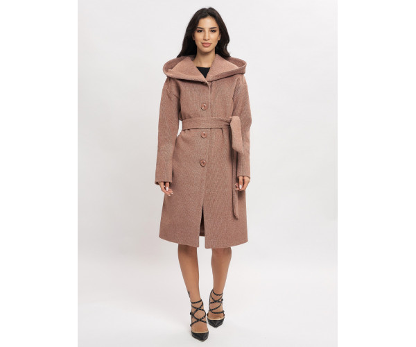 Пальто демисезонное коричневого цвета 42116K