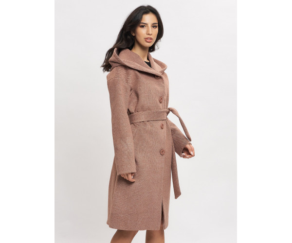 Пальто демисезонное коричневого цвета 42116K