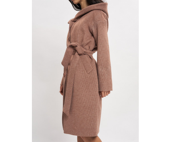 Пальто демисезонное коричневого цвета 42116K