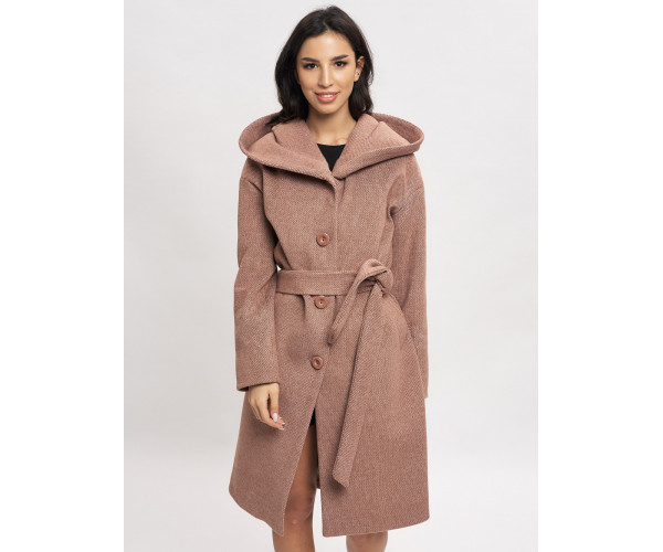 Пальто демисезонное коричневого цвета 42116K