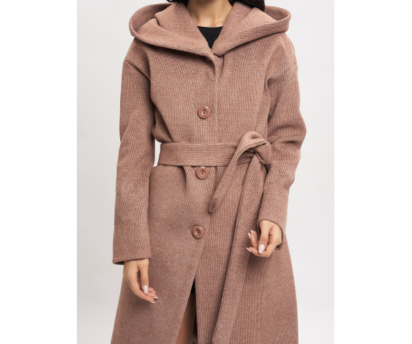 Пальто демисезонное коричневого цвета 42116K
