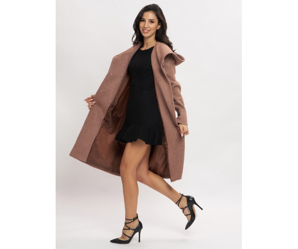 Пальто демисезонное коричневого цвета 42116K