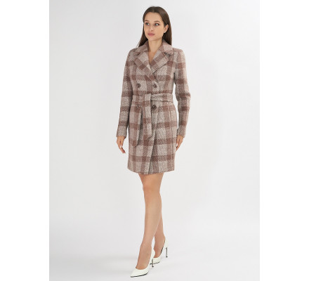 Полупальто демисезонное коричневого цвета 42040K