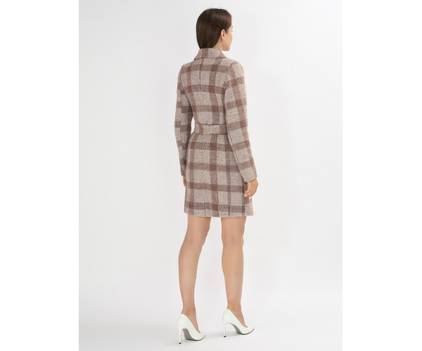 Полупальто демисезонное коричневого цвета 42040K