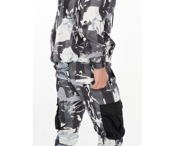 Спортивный костюм плащевка серого цвета 9146Sr