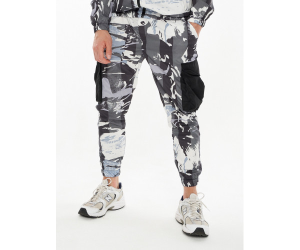 Спортивный костюм плащевка серого цвета 9146Sr