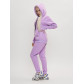 Трикотажный спортивный костюм женский с начесом фиолетового цвета 1084F