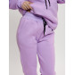 Трикотажный спортивный костюм женский с начесом фиолетового цвета 1084F