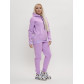 Трикотажный спортивный костюм женский с начесом фиолетового цвета 1084F