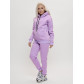 Трикотажный спортивный костюм женский с начесом фиолетового цвета 1084F