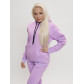 Трикотажный спортивный костюм женский с начесом фиолетового цвета 1084F