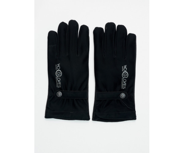 Классические перчатки зимние мужские черного цвета 603Ch